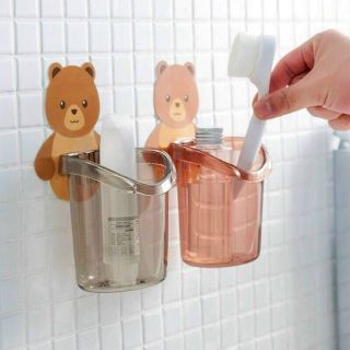 Cốc gấu dán tường nhà tắm