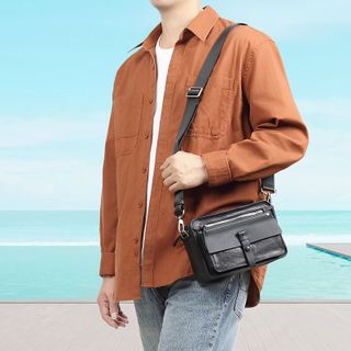 Túi đeo chéo nam da bò thật SE9910