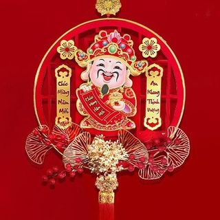Dải treo thần tài A1 (Tròn, Rẻ Quạt, Đào Đông)