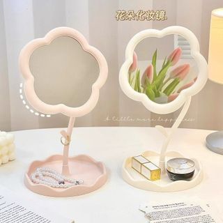 Gương để bàn hình hoa