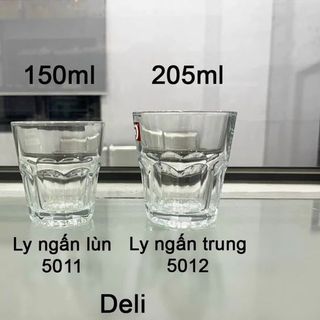 BỘ 6 LY THỦY TINH DELI 205ML Y5012