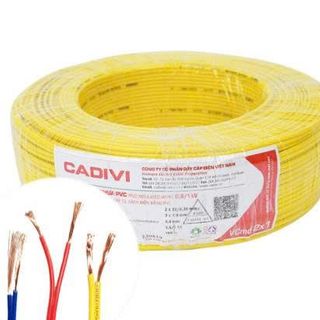 Cuộn dây điện đôi mềm Cadivi Vcmd 2×2.5 (2×50/0.25) 0.6/1kV – Dài 100m