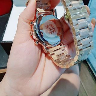 SALE BỎ MẪU ĐỒNG HỒ NAM TRUNG CẤP FATEK CHONOGRAP KÍNH ÁNH THỦY