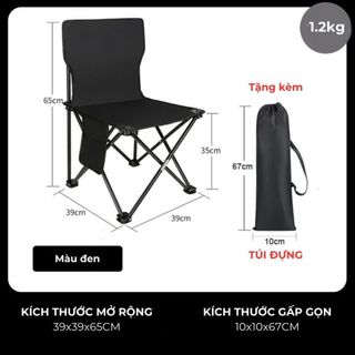 Ghế du lịch gấp gọn 39x39x65cm
