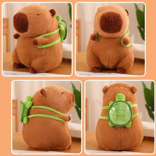 Gấu bông CAPYBARA đeo balo 25cm (Nâu)