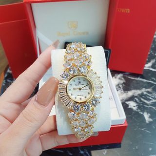 ĐỒNG HỒ NỮ CAO CẤP RODAL VÀNG ĐÍNH FULL ĐÁ HOA