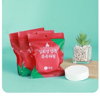 Khăn nén tắm dạng viên VỎ ĐỎ (26g)
