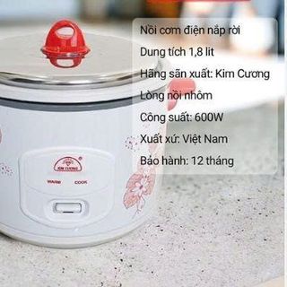 NỒI CƠM ĐIỆN 1,8L KIM CƯƠNG NẮP RỜI