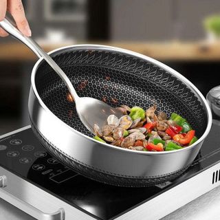 CHẢO CHỐNG DÍNH TỔ ONG 28CM ĐÁY BẰNG