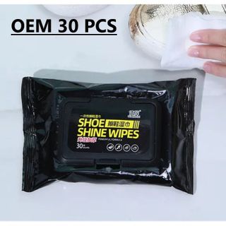 Khăn ướt lau giày SHOE SHINE WIPES Đen 30 Tờ
