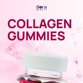 KẸO DẺO COLLAGEN GUMMIES FLORA PARIS 30 viên - Giúp da căng mịn, chống lão hóa