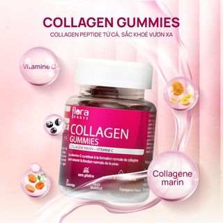 KẸO DẺO COLLAGEN GUMMIES FLORA PARIS 30 viên - Giúp da căng mịn, chống lão hóa