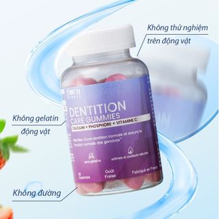 Kẹo dẹo Bổ sung Canxi, Photpho & Vitamin C - DENTITION CARE GUMMIES FLORA PARIS 60 viên