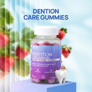 Kẹo dẹo Bổ sung Canxi, Photpho & Vitamin C - DENTITION CARE GUMMIES FLORA PARIS 60 viên