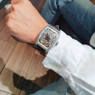 ĐỒNG HỒ NAM SIÊU CẤP PRANCK MULER LỘ MẶT VIỀN XOÀN CƠ TỰ ĐỘNG