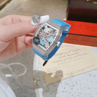 XẢ KHO ĐỒNG HỒ NỮ MÁY THUỴ SỸ PRANCK MULLER ĐÍNH ĐÁ MẶT HOA