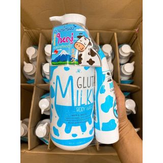 Sữa Tắm Con Bò GlutaMilky Thái Lan 800ml - Tặng Sữa Rửa Mặt