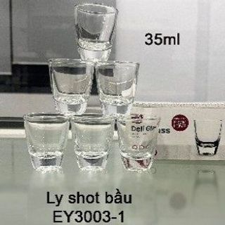BỘ 6 LY UỐNG RƯỢU BẦU 35ML EY3003- 1