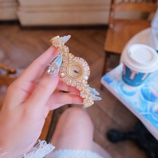 ĐỒNG HỒ NỮ CHÍNH HÃNG MỚI NHẤT FUNMEI HOA MAI  FULL ĐÁ ĐI KÈM TEM KÍCH HOẠT ĐIỆN TỬ