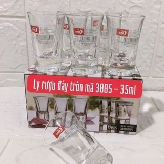 BỘ 6 LY UỐNG RƯỢU ĐÁY TRÒN 35ML 3005
