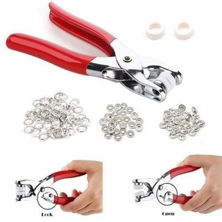 Kìm Bấm Lỗ Kèm 50 cúc bấm