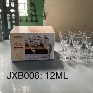 BỘ 6 LY UỐNG RƯỢU CÓ CHÂN 12ML JBB006