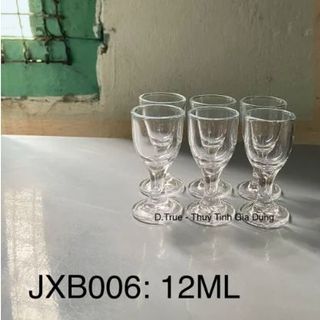 BỘ 6 LY UỐNG RƯỢU CÓ CHÂN 12ML JBB006