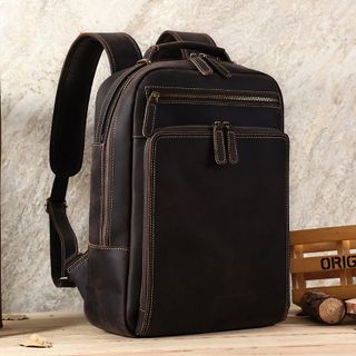 Balo laptop nam da bò thật 6646