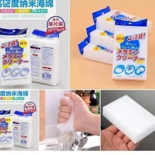 Mút xốp vệ sinh Melamine 10x6x2cm (Có Túi) Nhật Bản