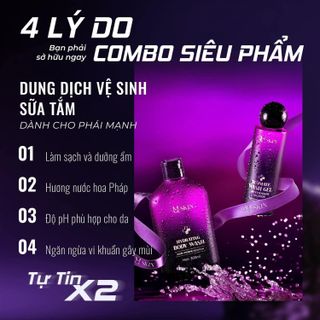 Combo dung dịch sữa tắm mq skin