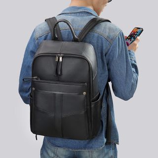 Balo laptop nam da bò thật 9240