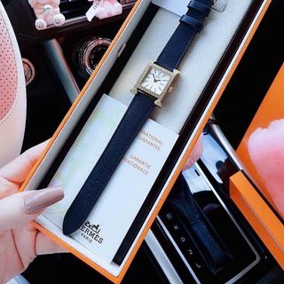 ĐỒNG HỒ NỮ CAO CẤP HERMEC DA MẶT TIA VIỀN ĐÁ VÀNG MÁY MIYOTA