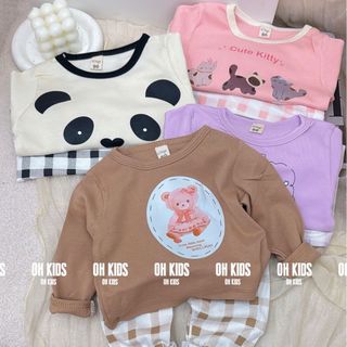 Bộ mặc nhà trẻ em  - bộ quần áo trẻ em - bộ rip chó