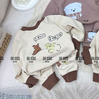 Bộ mặc nhà trẻ em  - bộ quần áo trẻ em - bộ rip gấu