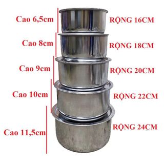 BỘ 5 NỒI INOX CÓ NẮP MY HOME