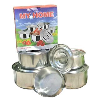 BỘ 5 NỒI INOX CÓ NẮP MY HOME