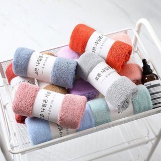 Set 10 khăn rửa mặt Hàn Quốc trơn