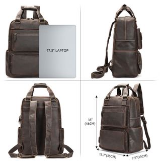 Balo laptop nam da bò thật 2273