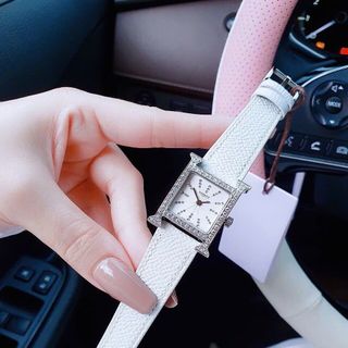 ĐỒNG HỒ NỮ CAO CẤP HERMEC DA MẶT TIA VIỀN ĐÁ BẠC MÁY MIYOTA