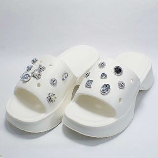Dép Kiều Nữ Quai Ngang Đế Cao 4cm EVA – Gắn Charm Pha Lê Sang Trọng - E7529