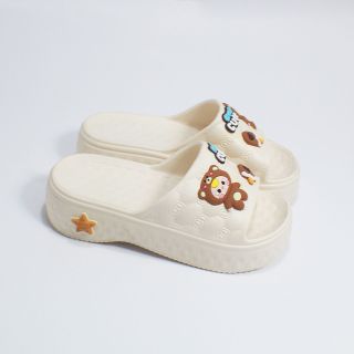 Dép Quai Ngang Nữ Hình Gấu Cute – Đế Cao, Mang Êm Chân, Thoáng Khí, Mẫu Theo Trend - Mã 9611+245
