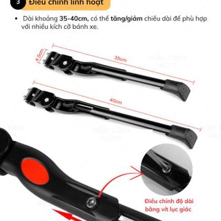 Chân Chống Xe Đạp Hợp Kim Nhôm - Điều Chỉnh Độ Dài Chân Chống Phù Hợp Mọi Loại Xe Đạp Địa Hình