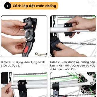 Chân Chống Xe Đạp Hợp Kim Nhôm - Điều Chỉnh Độ Dài Chân Chống Phù Hợp Mọi Loại Xe Đạp Địa Hình