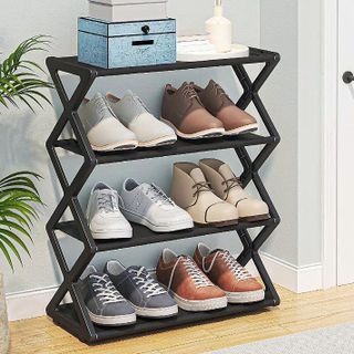 KỆ ĐỂ GIÀY 4 TẦNG HÌNH CHỮ X ĐƠN GIẢN