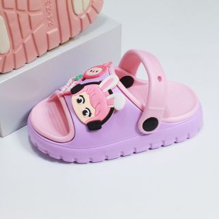 Dép Trẻ Em Quai Sau Chống Tuột – Dép Bé Gái, Bé Trai Kèm Sticker Hoạt Hình 3D Siêu Dễ Thương – Chống Trơn, Êm Chân - Mã 6189-N+24
