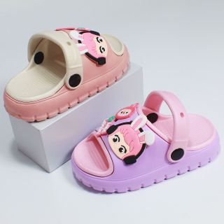 Dép Trẻ Em Quai Sau Chống Tuột – Dép Bé Gái, Bé Trai Kèm Sticker Hoạt Hình 3D Siêu Dễ Thương – Chống Trơn, Êm Chân - Mã 6189-N+24