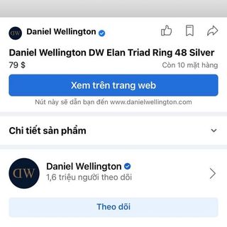 XẢ KHO NHẪN CAO CẤP DANIEL W BA VÒNG FULLBOX NEW
