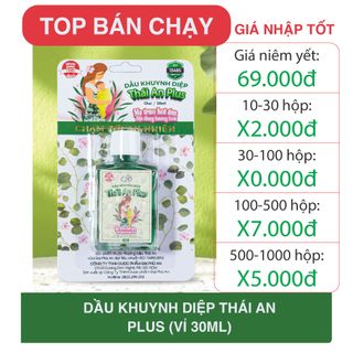 DẦU KHUYNH DIỆP THÁI AN (VỈ 30ML)