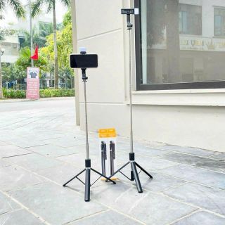 Gậy chụp ảnh dài 1m7 R1S-L có đèn trợ sáng kèm remote