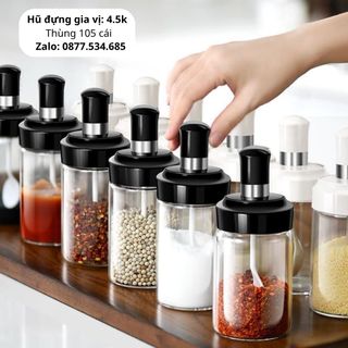Lọ Đựng Gia Vị Thủy Tinh Hũ Đựng Gia Vị Có Thìa Thông Minh